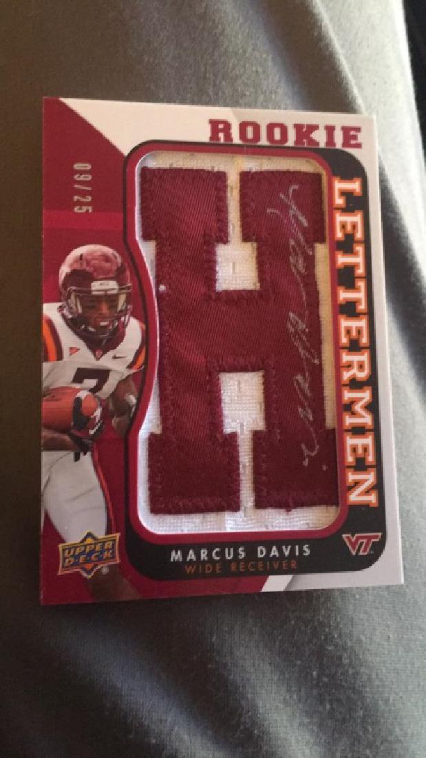 Marcus Davis rookie Lettermen auto (1 of 1)