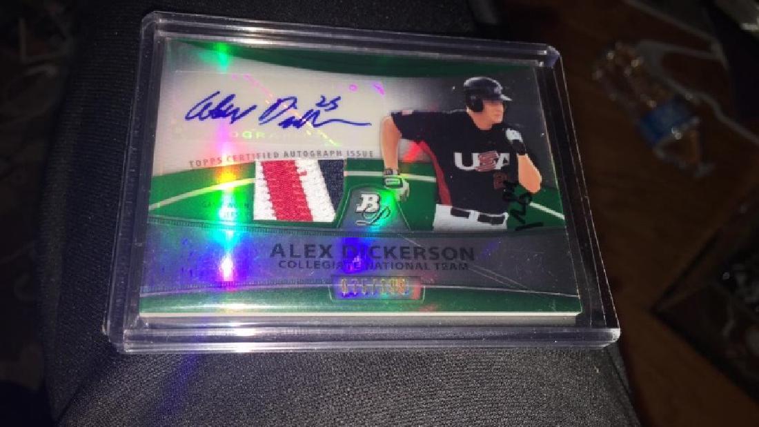 Alex Dickerson 2010 Bowman Platinum 4 color Patch (1 of 2)