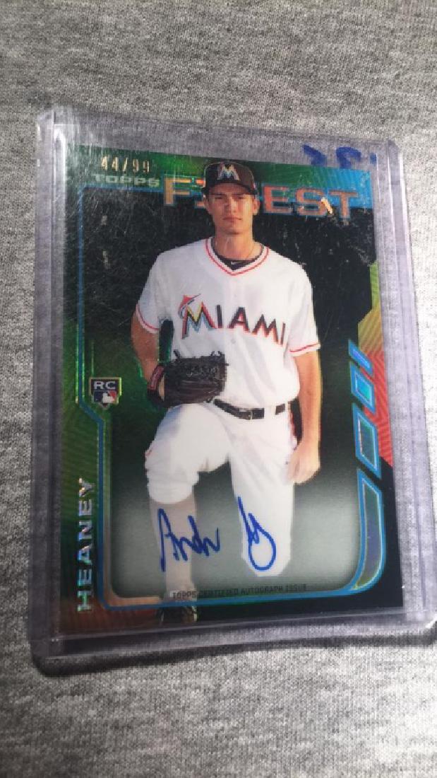 Andrew Heaney 2014 finest auto SP RC /99 (1 of 2)