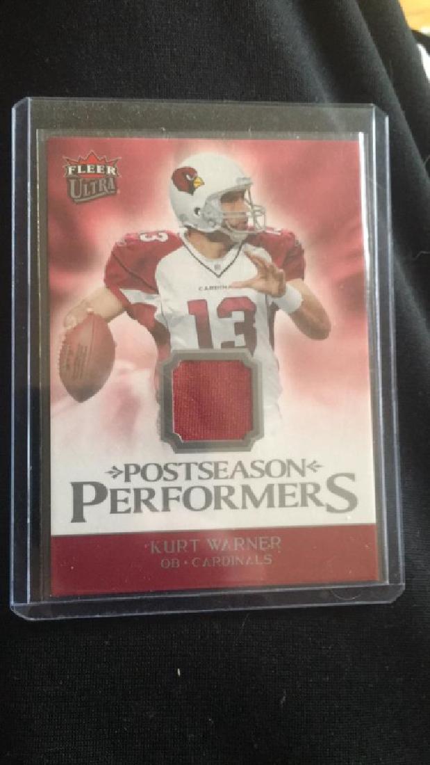 Kurt Warner ultra postseason performers jersey: card