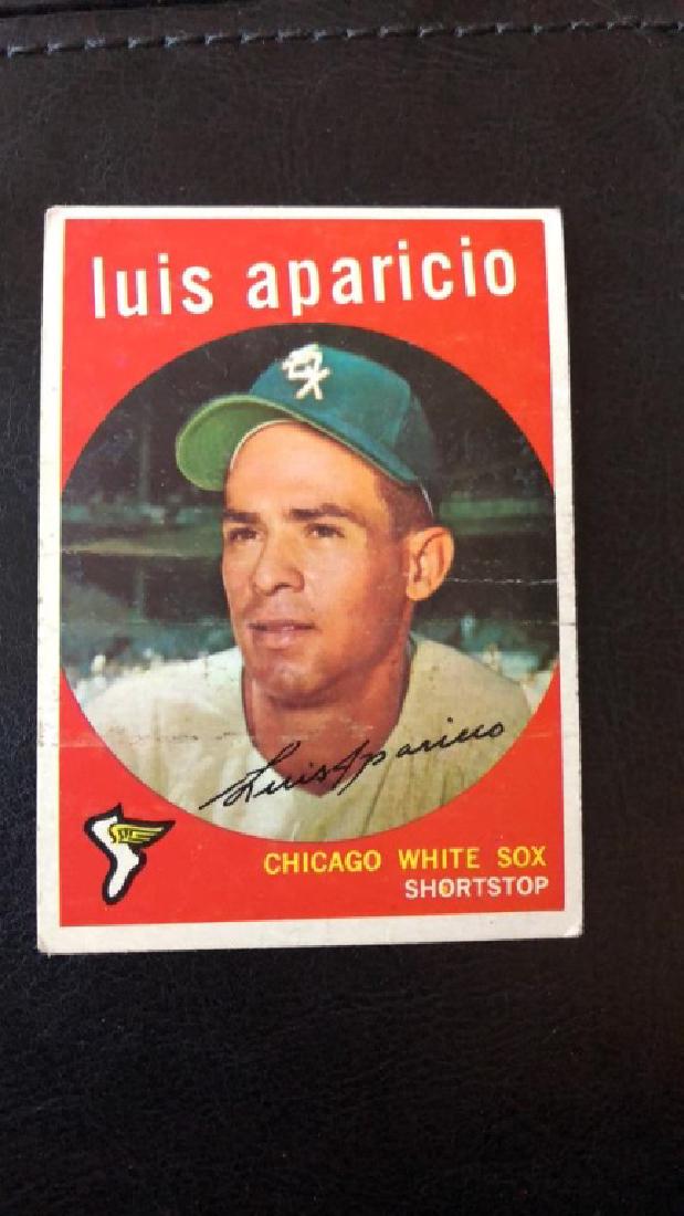 Luis Aparicio 1959 Topps ink on back (1 of 2)