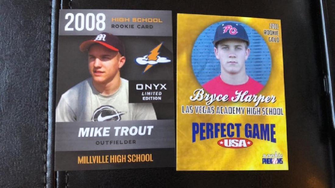 Bryce harper Las Vegas academy rookie gold Mike: Trout onyx Limited addition/2000 rookie lot