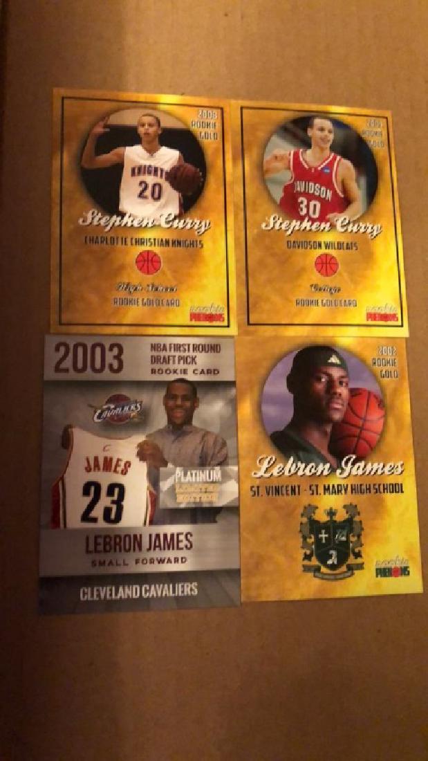 Steph Curry LeBron James rookie lot of 4  rookie (1 of 4)