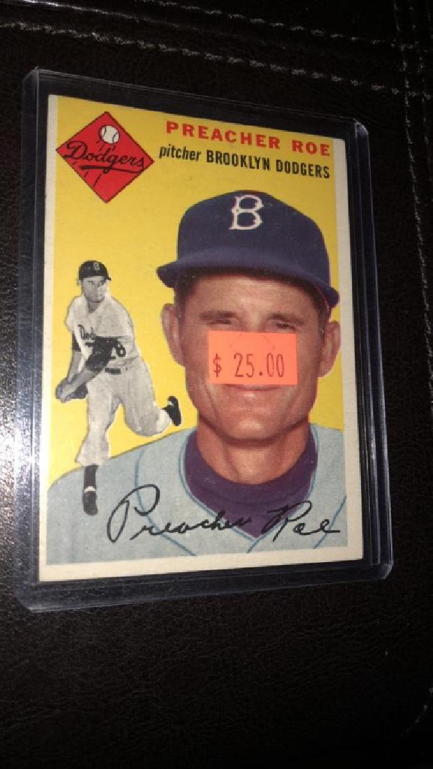 Preacher Roe 1954 Topps Vintage Baseball Card (1 of 2)