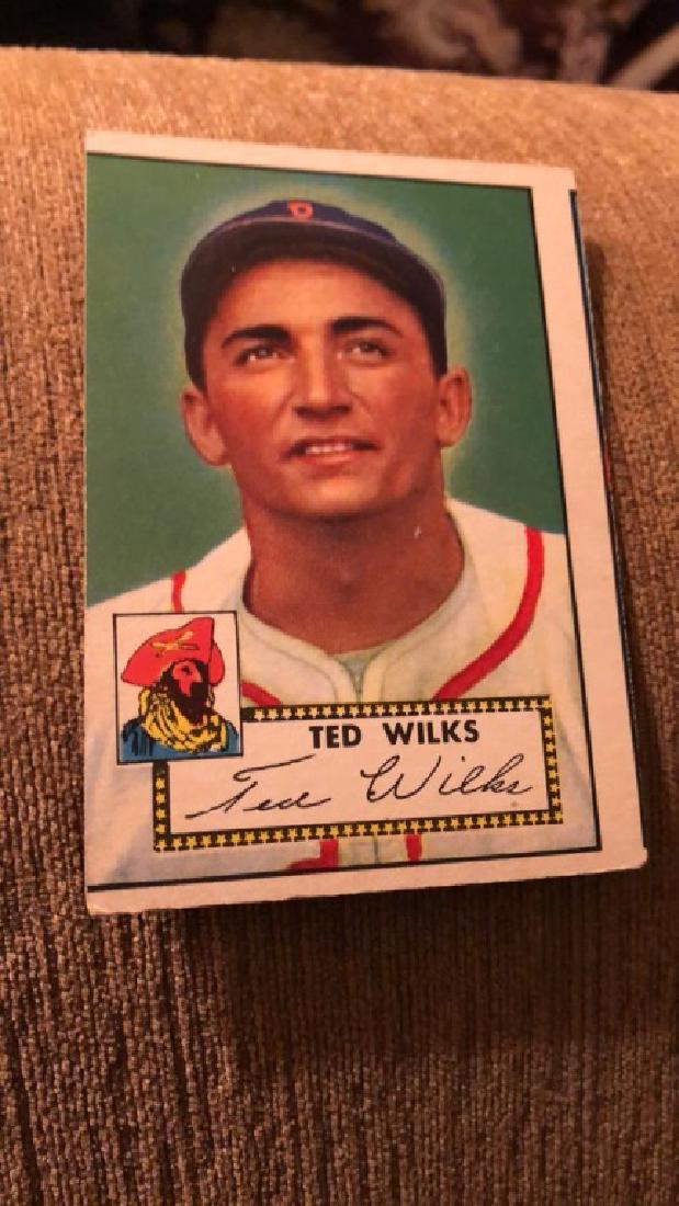 Ted Wilkes 1952 topps vintage baseball card (1 of 2)