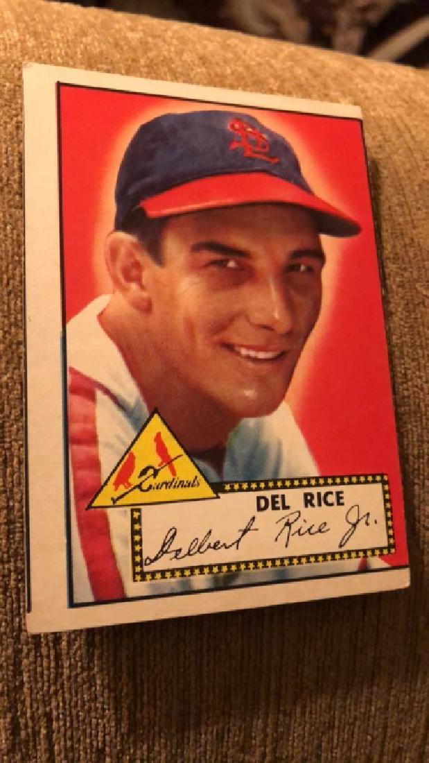 Del Rice 1952 topps vintage baseball card (1 of 2)