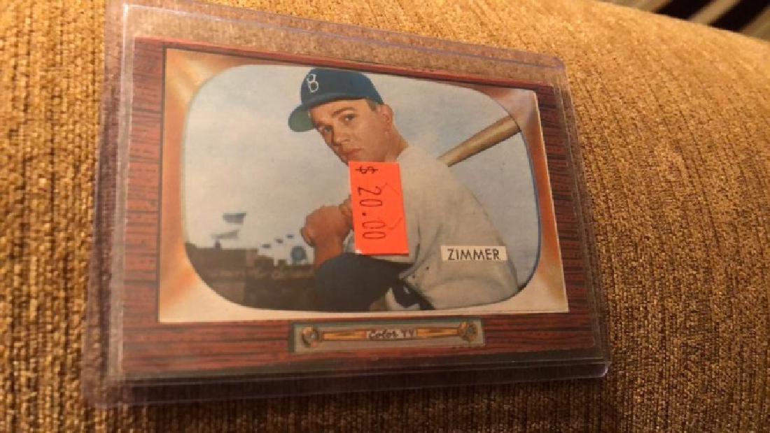 Don Zimmer 1955 Bowman vintage baseball card nice (1 of 2)