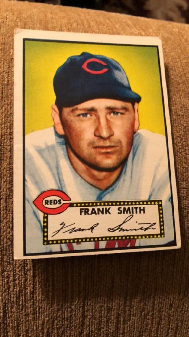 Frank Smith 1952 tops vintage baseball card: Frank Smith 1952 tops vintage baseball card