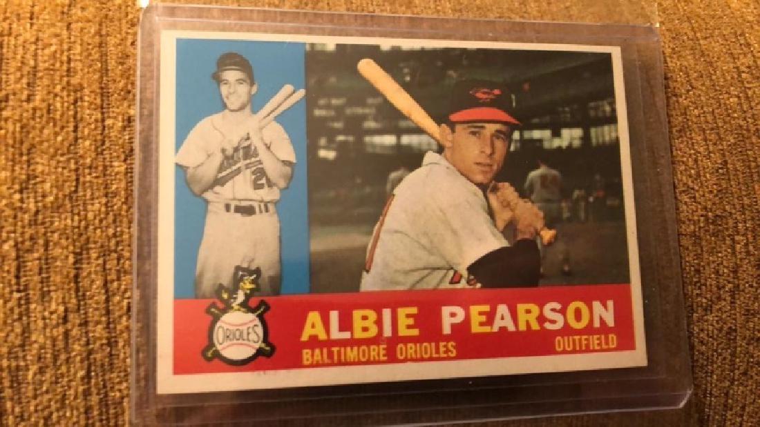 Albie Pearson 1960 tops vintage baseball card (1 of 2)