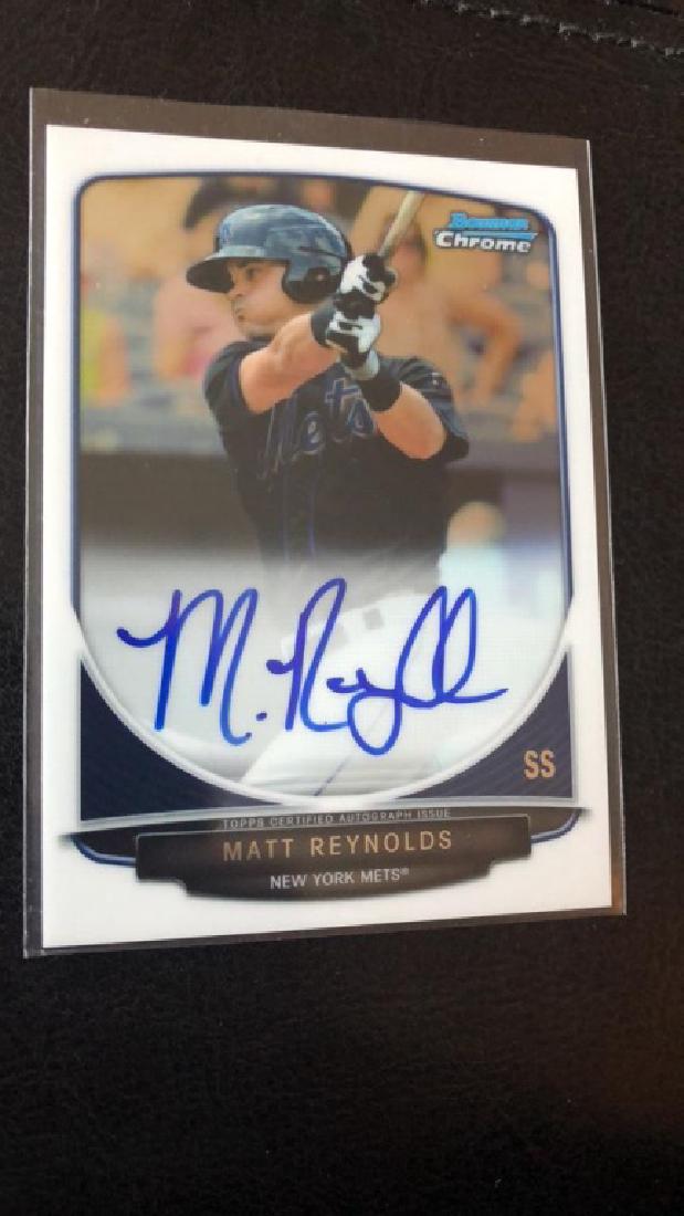 Matt Reynolds 2013 Bowman chrome RC Auto (1 of 2)