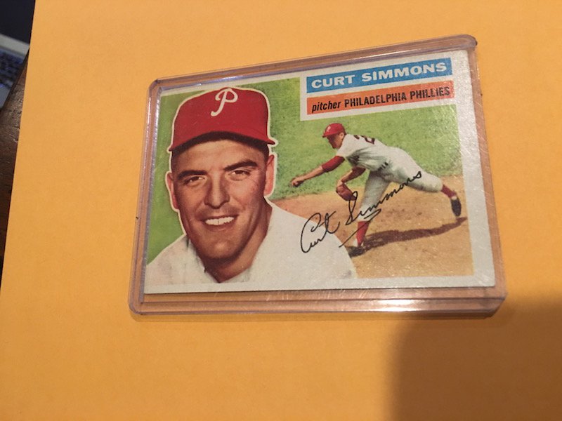 CURT SIMMONS 1956 TOPPS #290 - PHILADELPHIA PHILLIES - (1 of 2)
