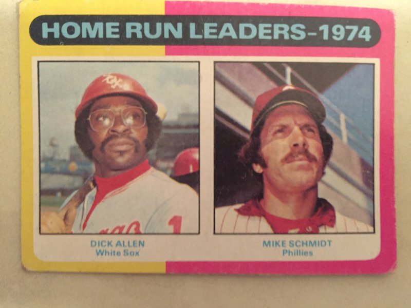 1975 Topps Home Run Leaders Dick Allen Mike Schmidt (1 of 1)
