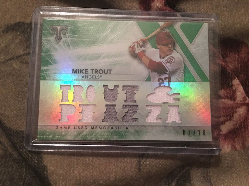 Mike Trout 2015 Triple Threads 12X Jersey Card (1 of 2)