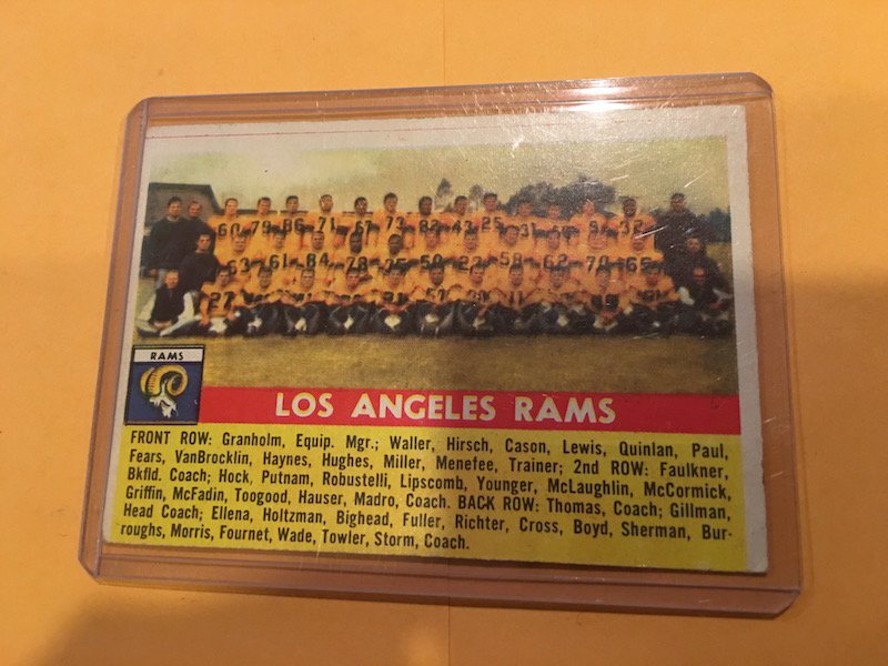 1956 Topps Los Angeles Rams Team Card #112 (1 of 2)