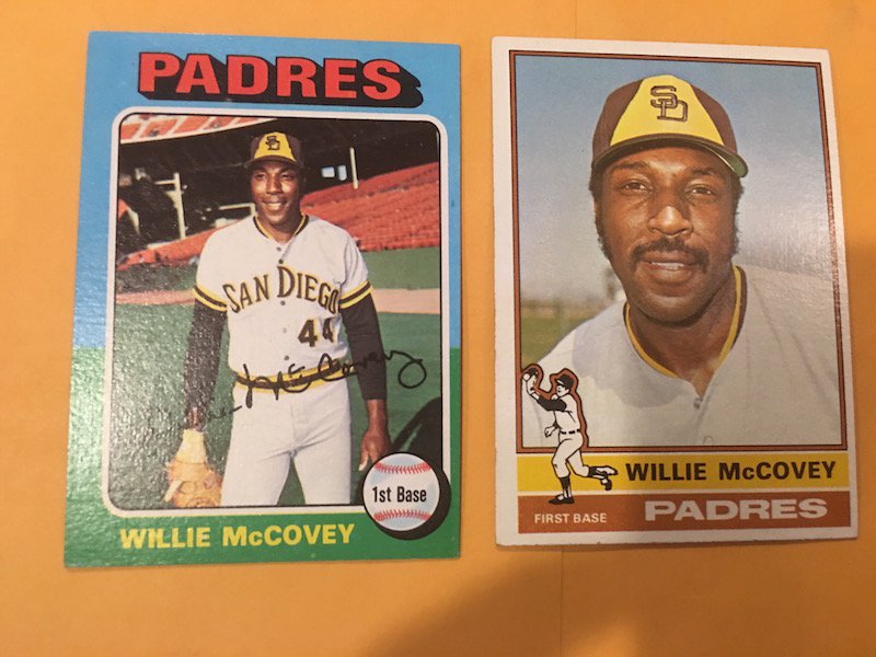 Willie Mccovey 1975 and 1976 Topps Baseball card Lot (1 of 1)