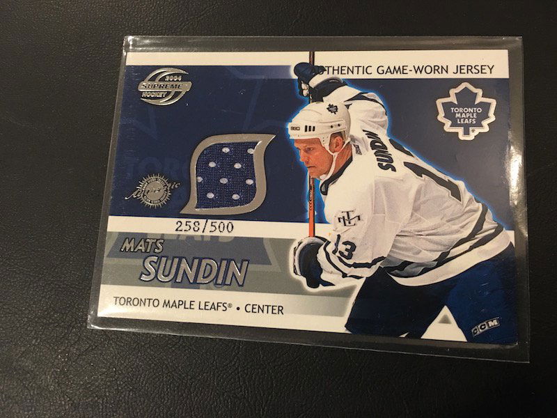 Matts Sundin 2004 Supreme Hockey Game worn Jersey (1 of 2)