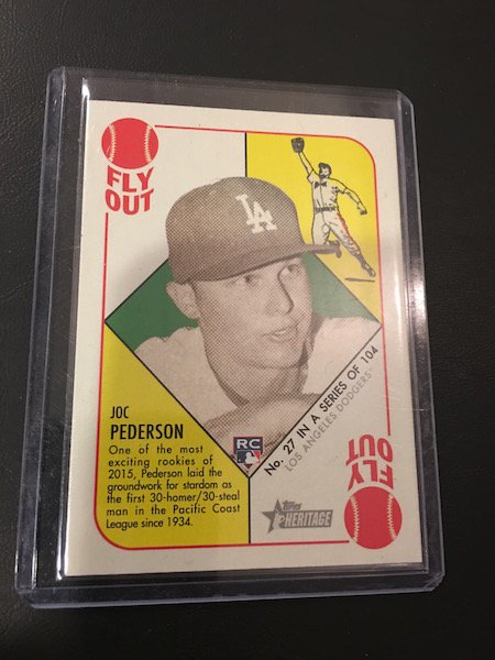 Joc Pederson 2015 Topps Heritage RC (1 of 2)