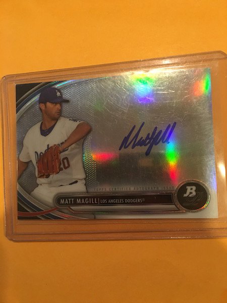MATT MAGILL 2013 BOWMAN PLATINUM BASEBALL AUTOGRAPH (1 of 1)