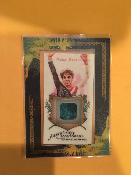 Kerri Strug 2008 Topps Allen Ginter swatch cut: Kerri Strug 2008 Topps Allen Ginter swatch cut