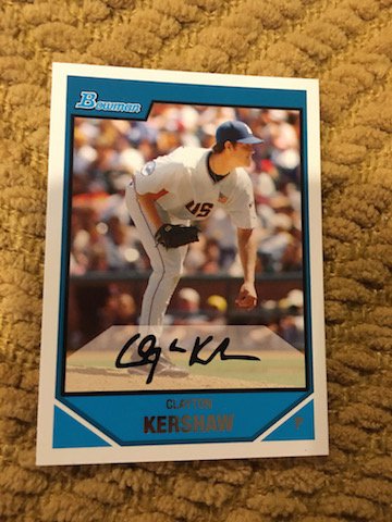 2007 Bowman Draft Prospect #BDPP77 CLAYTON KERSHAW (1 of 2)