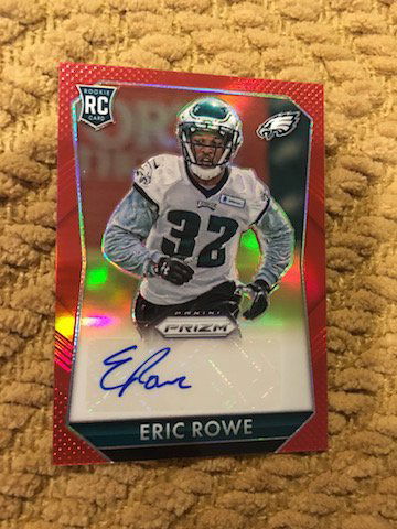 Eric Rowe 205 Prizm Red Auto RC Numbered to 299 (1 of 2)