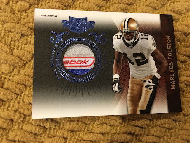 Marques Colston 2010 Plates and Patches Reebok Patch (1 of 2)