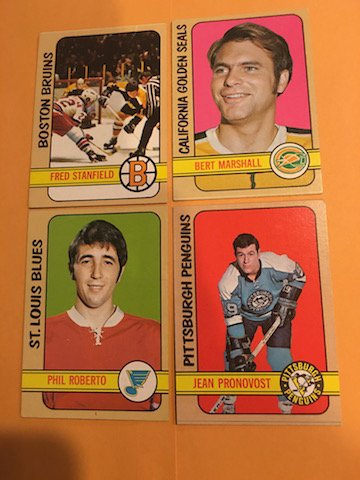 1972-73 Topps Hockey Lot of 4 Cards Jean Pronovist Phil (1 of 2)