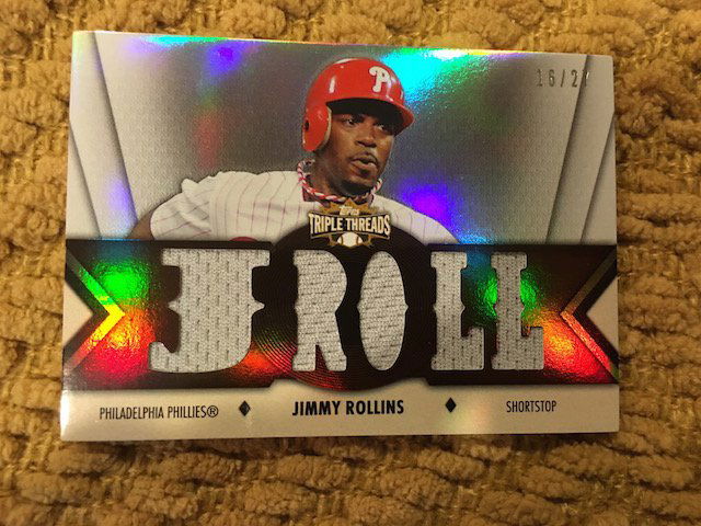 Jimmy Rollins 2012 Topps Triple Threads Jroll 5x patch (1 of 2)
