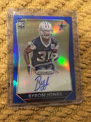 Byron Jones prizm 2015 Blue auto /150: Byron Jones prizm 2015 Blue auto /150