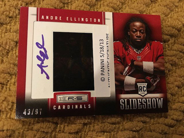 Andre Ellington 2013 Rookie Stars Slideshow Auto (1 of 2)
