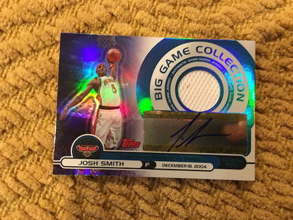 Josh Smith Topps Big Game Collection Patch Auto: Josh Smith Topps Big Game Collection Patch Auto