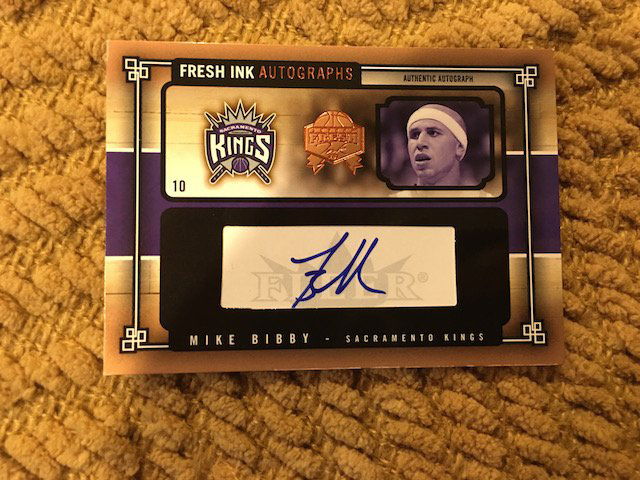Mike Bibby Fresh Ink Autographs numbered to 199 (1 of 2)