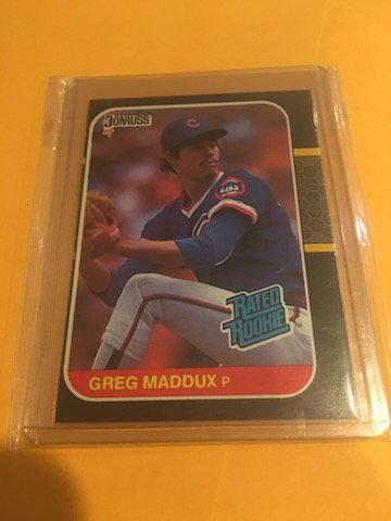 Greg Maddux 1987 Donruss RC Off Centered #36: Greg Maddux 1987 Donruss RC Off Centered #36