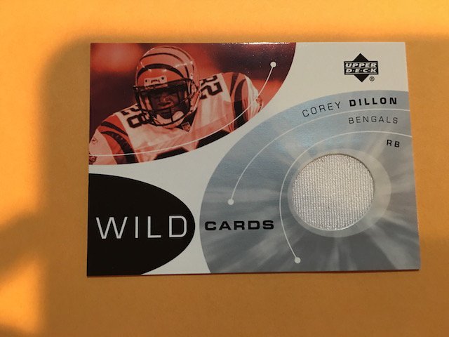 Corey Dillon 2002 Upper Deck Jersey Card Wild Cards (1 of 2)