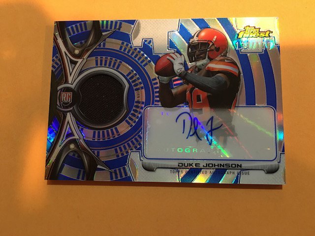 DUKE JOHNSON 2015 Topps Finest Blue Refractor Rookie (1 of 2)