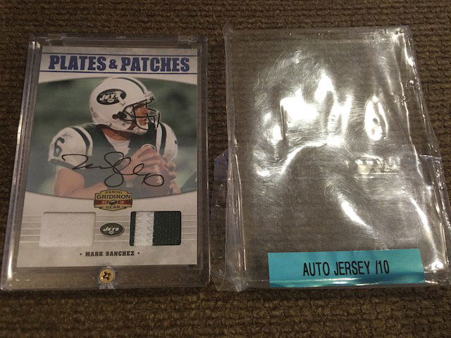 2011 PLATES&PATCHES MARK SANCHEZ AUTO/GAME-WORN JERSEY (1 of 2)