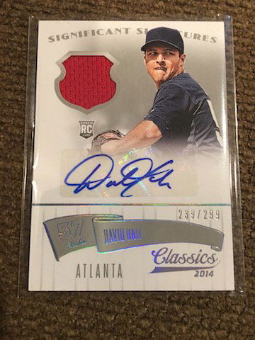 DAVID HALE 2014 CLASSICS JERSEY AUTO AUTOGRAPH ROOKIE: DAVID HALE 2014 CLASSICS JERSEY AUTO AUTOGRAPH ROOKIE RC #/299 ATLANTA BRAVES!