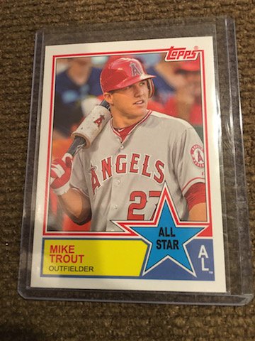 Mike Trout 2013 Topps Archives 1983 All Star Card (1 of 2)