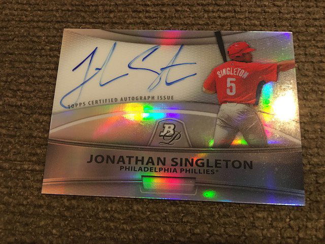 Jonathan Singleton 2010 Bowman Platinum Refractor Auto: Jonathan Singleton 2010 Bowman Platinum Refractor Auto