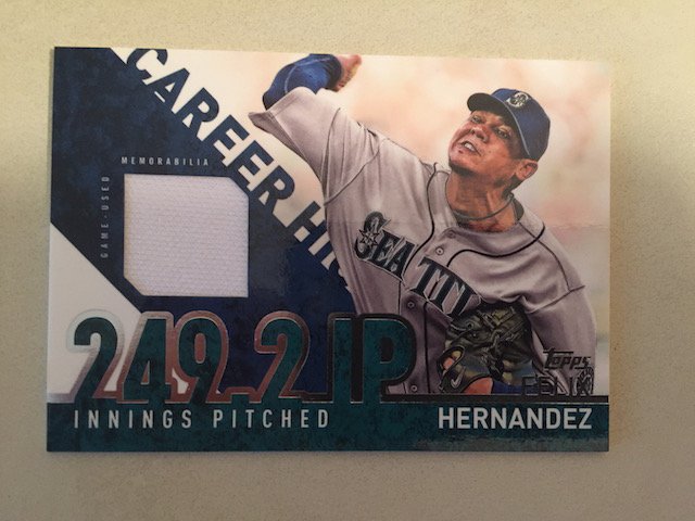 Felix Hernandez 2015 Topps Jersey Relic Card (1 of 1)