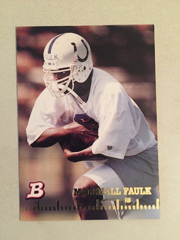 Marshall Faulk 1994 Bowman Rookie Card: Marshall Faulk 1994 Bowman Rookie Card