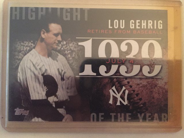 Lou Gehrig 2015 Topps Insert (1 of 1)