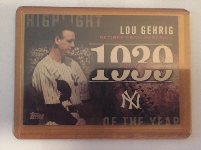 Lou Gehrig 2015 Topps Insert (1 of 1)