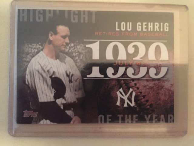 Lou Gehrig 2015 Topps Insert (1 of 1)