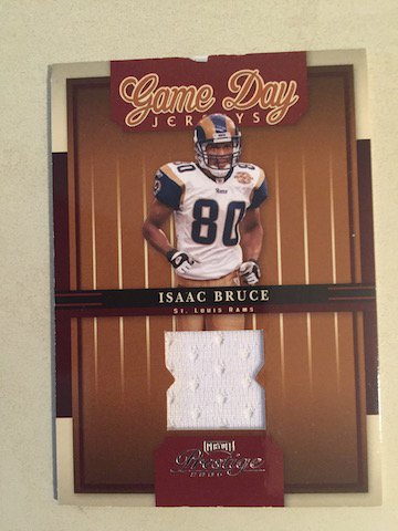 Isaac Bruce 2005 Playoff Prestige Jersey Relic Card (1 of 1)