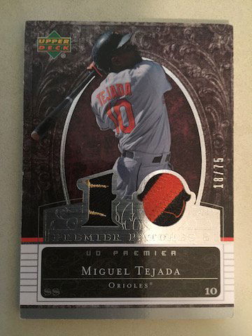 Miguel Tejada 2007 UD Premier 3 Color Patch Card 18/75 (1 of 1)