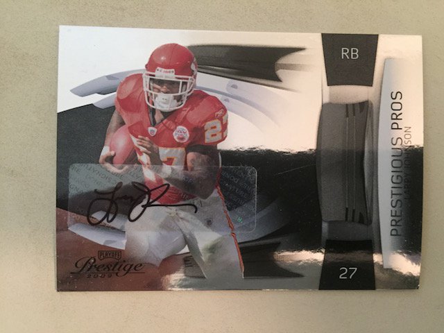 Larry Johnson 2009 Playoff Prestige Autograph 49/50: Larry Johnson 2009 Playoff Prestige Autograph 49/50 Prestigous Picks