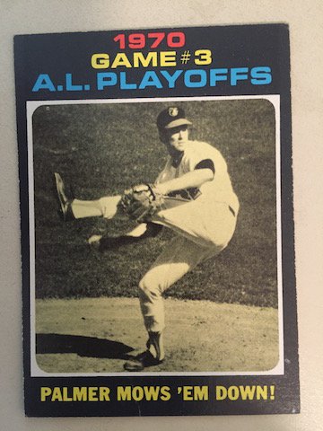 1971 Topps Game 3 1970 Playoffs #197 Jim Palmer: Nice-Corner Dings