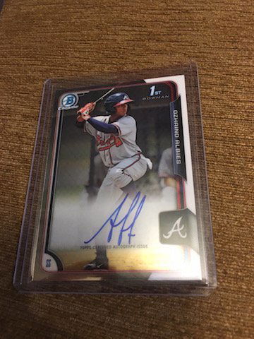 OZHAINO ALBIES 2015 Bowman Chrome Prospect Rookie Auto (1 of 2)