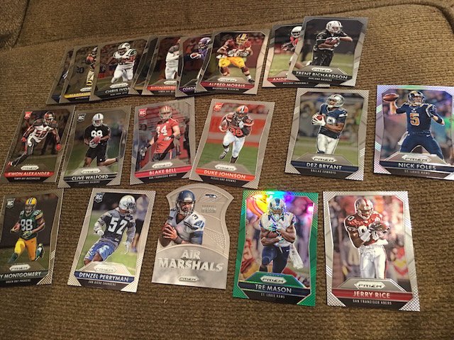 2015 Prizm Football Card Lot with RCs and Air Marshall: 2015 Prizm Football Card Lot with RCs and Air Marshall Russell Wilson